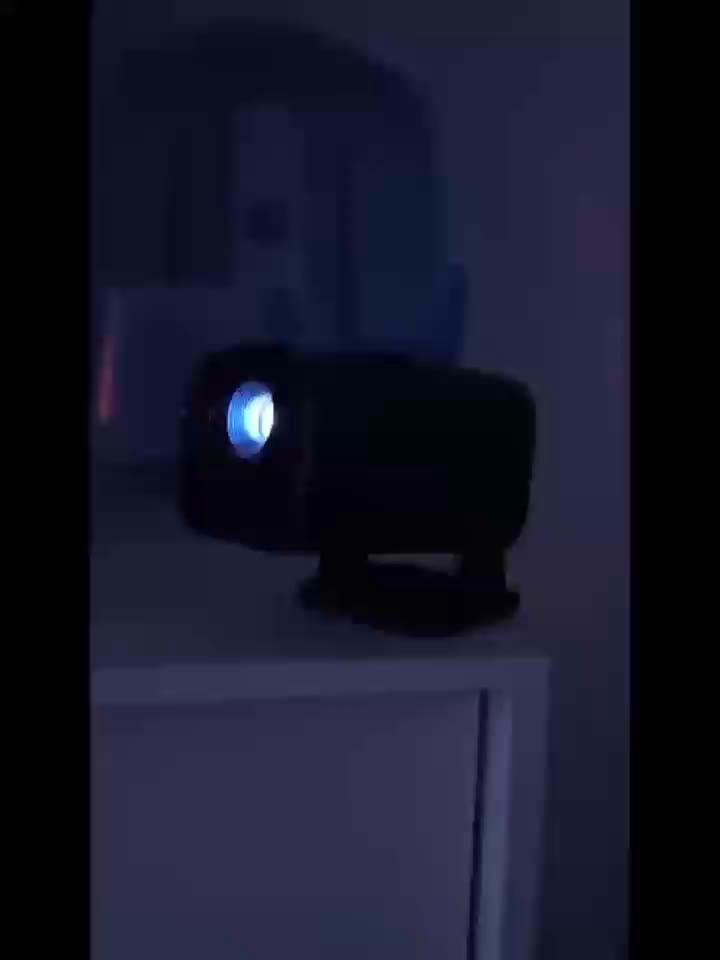 2026 New HD Smart Mini Projector, Native 1080P, Supports 4K, 180° Rotation, Remote Control, No Screen Needed, for Bedroom, Living Room, Office, Camping & Outdoor Entertainment