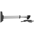 Cmple - Aluminum Short Throw Projector Wall Mount, Tilt & 360 Degree Swivel Wall Projector Bracket Mount with Telescopic Slide for LCD LED Projectors - Max 22lbs (Silver/Black)