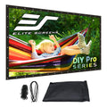 Elite Screens DIY Pro Series, 220" Diagonal, 16:9, Matte White Front Projection Material, Metal Grommets, Ropes,