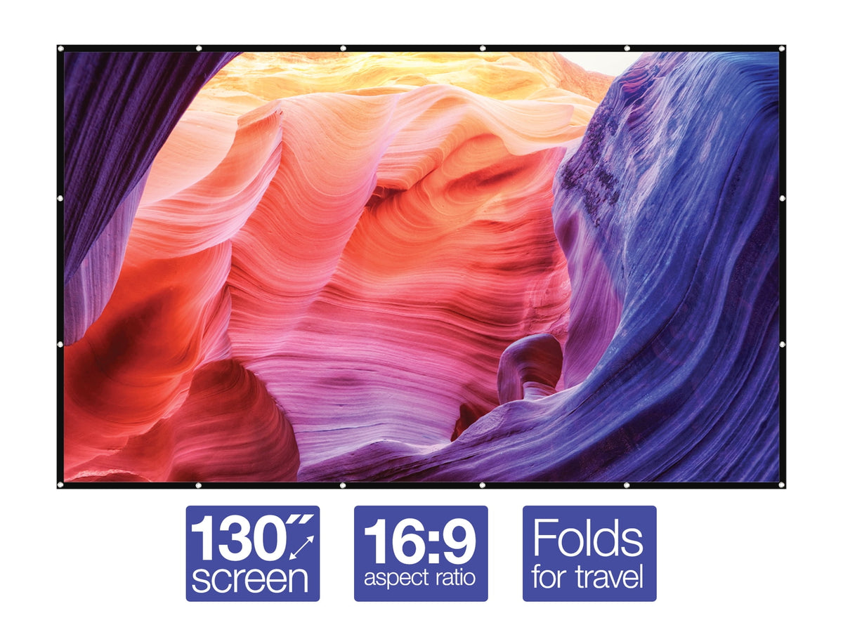 GPX Indoor Soft Projection Screen, PJS130, 130 inch Screen