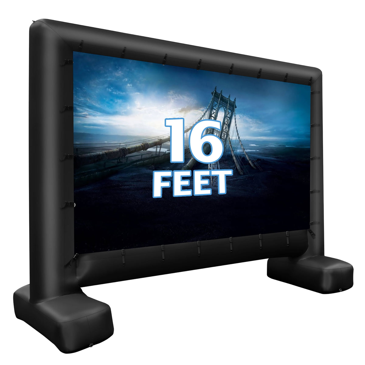 Gymax 16 Ft Inflatable Movie Screen Outdoor Projector Screen w/ Air Blower Carry Bag