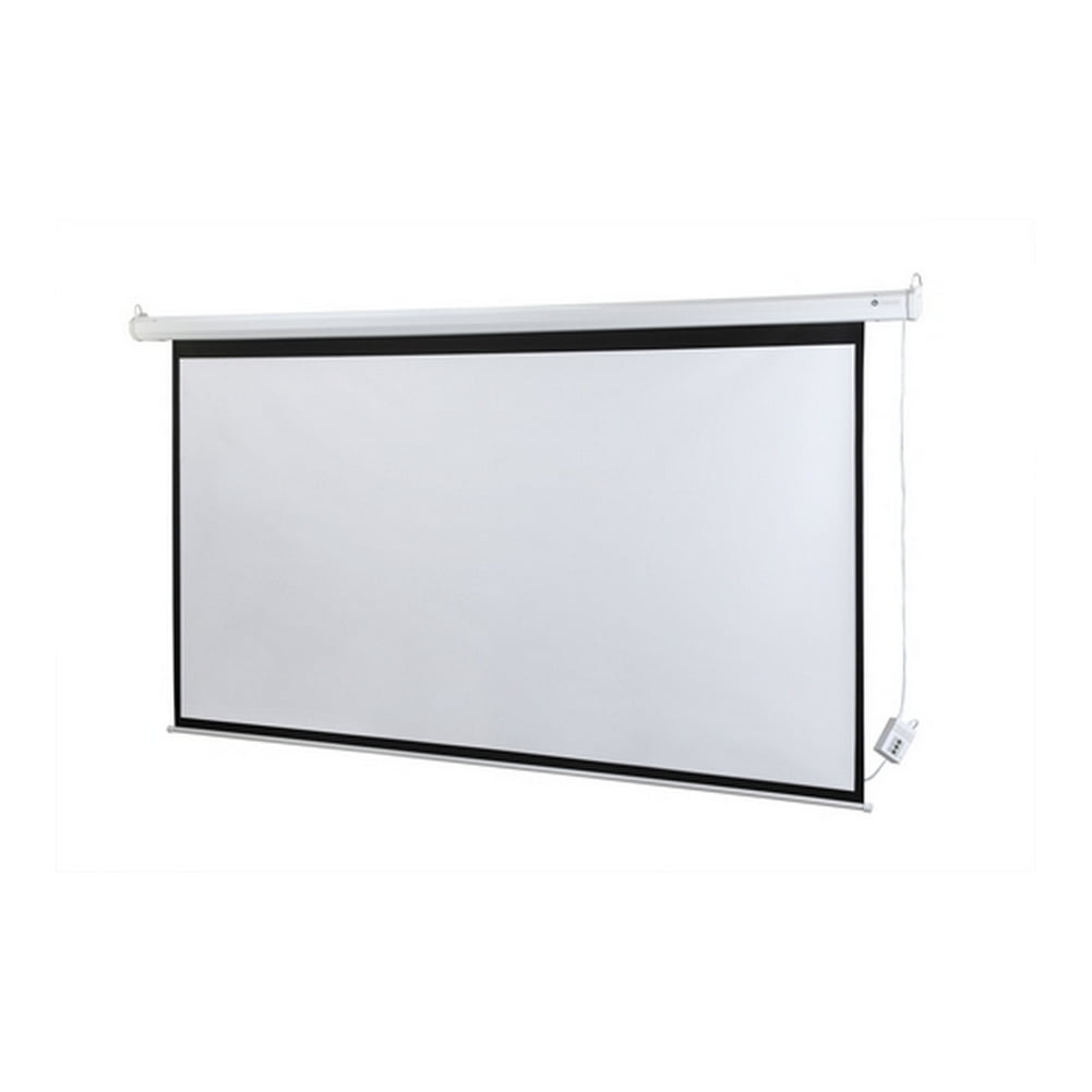 Homegear Wall Mount 106" Motorized Projector Screen with Remote, White, WSHG-0400