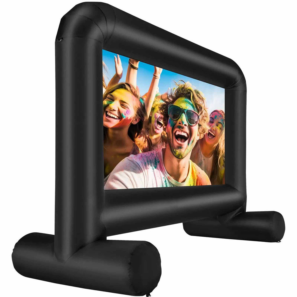 Inflatable Movie Screen, 14 FT Inflatable Projector Screen for Outside with Blower and Carrying Bag, Front/Rear Projection, Oxford Fabric Blow Up Screen