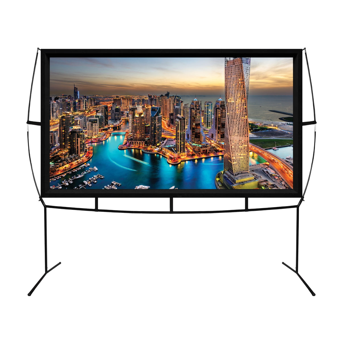 Khomo Gear Jumbo 120 inch 16:9 Portable Outdoor and Indoor Theater Projector Screen with Stand Legs