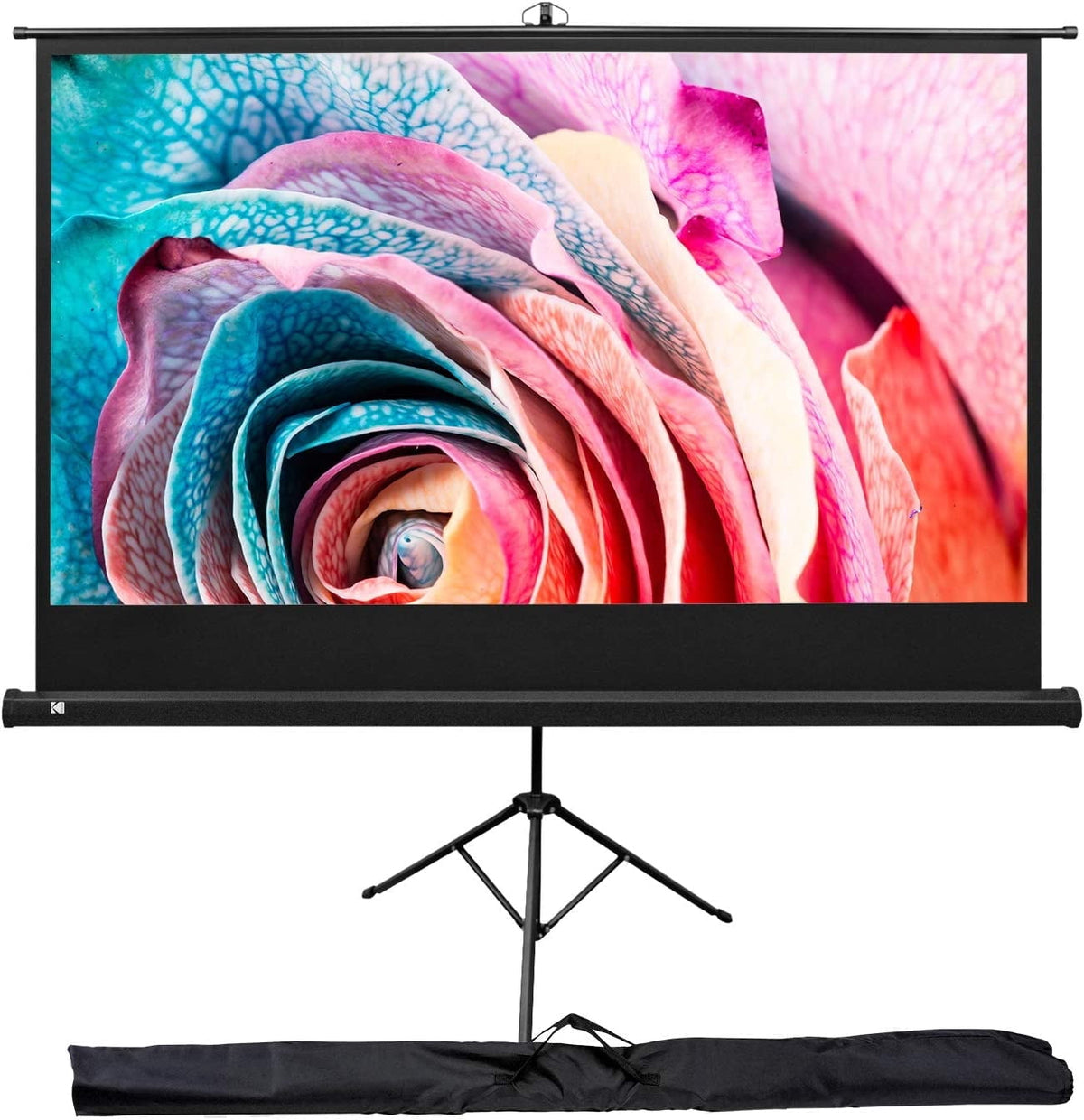 Kodak 100" Projector Screen with Stand, Portable 16:9 Projector Screen with Tripod Stand & Bag