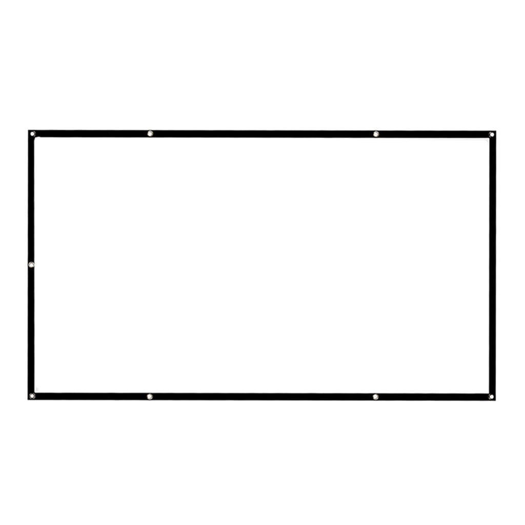 LeeQinersw 16:9 /4:3 Portable Foldable Projector Screen Wall Mounted Home Cinema Theater HD Projection Screen 60 in(133x75cm) 16:9