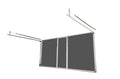 Lifestyle Screens 12'x10' Brownstone Frame; 17x20 Black PVC-coated Polyester Fabric