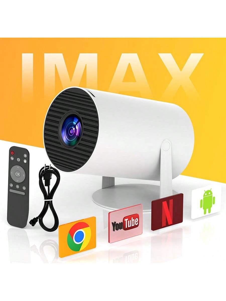 Mini Smart Projector: 4K/1080P WiFi Bluetooth Android 11.0 Auto Keystone Portable Outdoor Projector for Home Theater, Camping, Parties with Remote Control