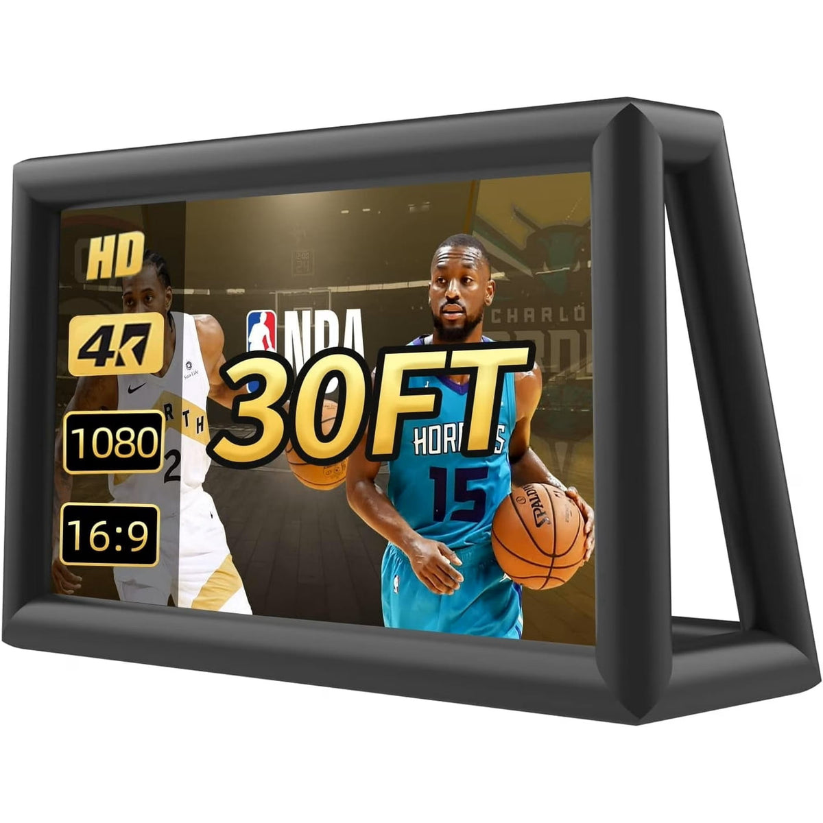 PPXIA 30ft Outdoor Inflatable Projection Screen with Air Blower, Front & Rear Viewing for Movie Nights, Backyard