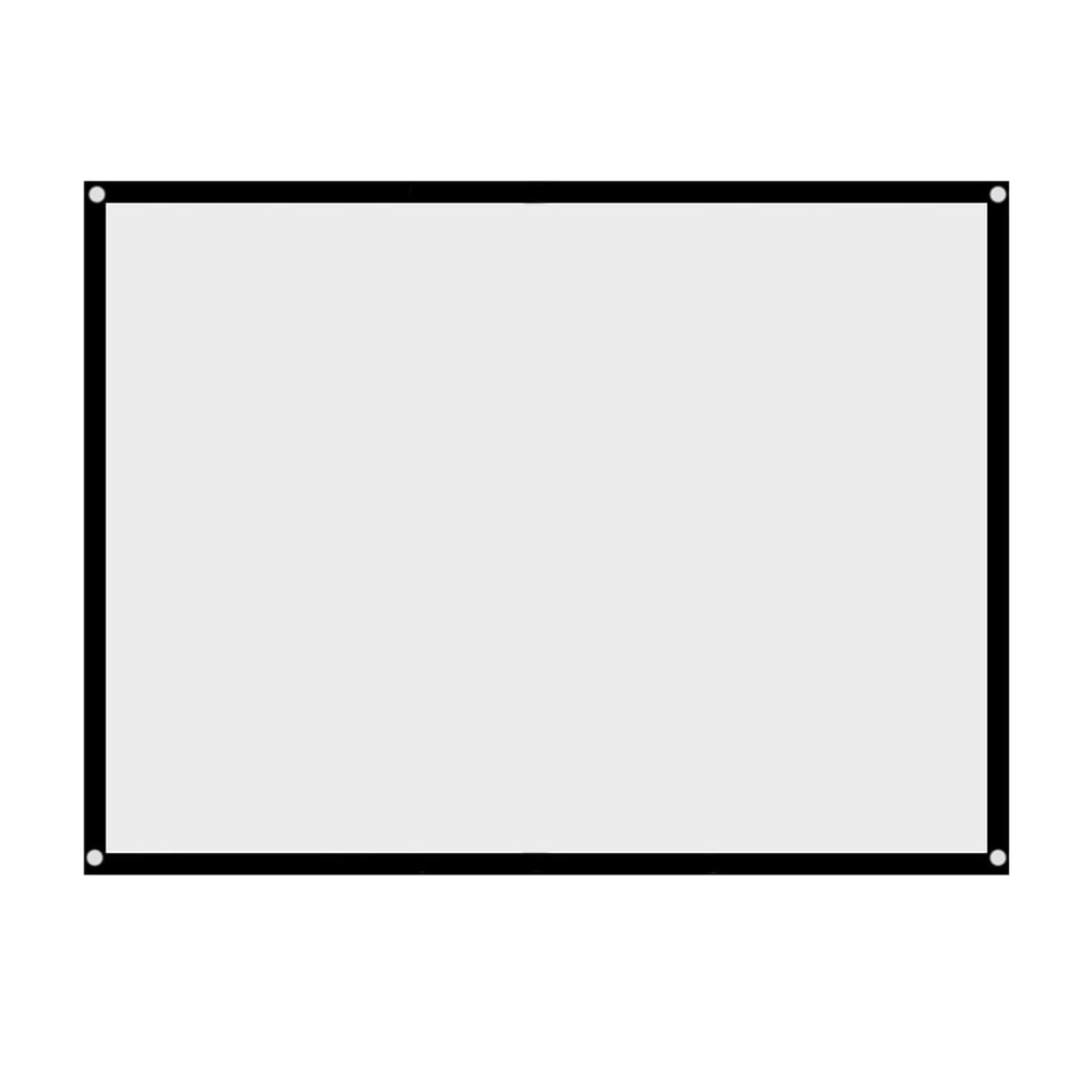 Projector Screen,Rear Projection Screen Portable Foldable Noncrease Projector Curtain Screen 4:3 for Outdoor Camping Movie Open Air Cinema White[72in]