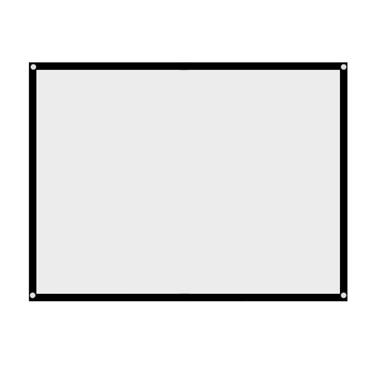 Projector Screen,Rear Projection Screen Portable Foldable Noncrease Projector Curtain Screen 4:3 for Outdoor Camping Movie Open Air Cinema White[72in]