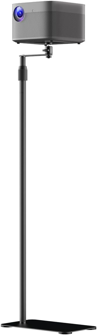 Projector Stand Against Wall Hidden Stand, 360°Swivel, Height Adjustable, Mini Projector Mount Bracket,