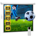 Pyle 72" Portable Motorized Matte White Projector Screen Automatic Projection Display W/ Wall Mount