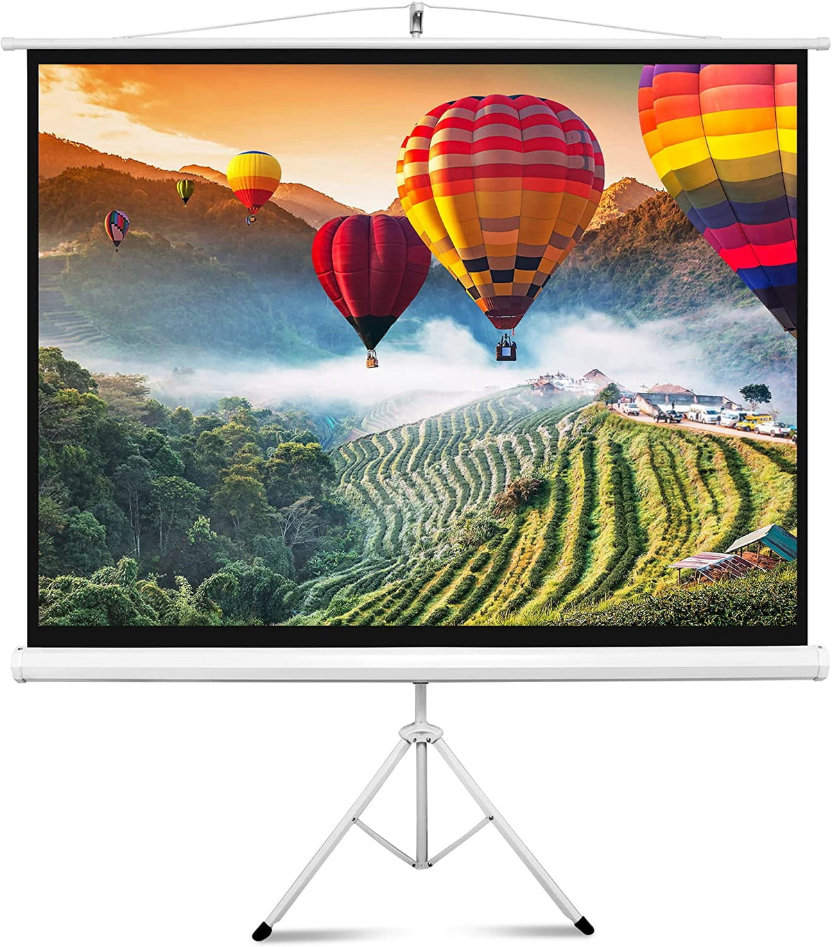 Pyle® Floor-standing Portable Tr Manual Projector Screen (84-inch)