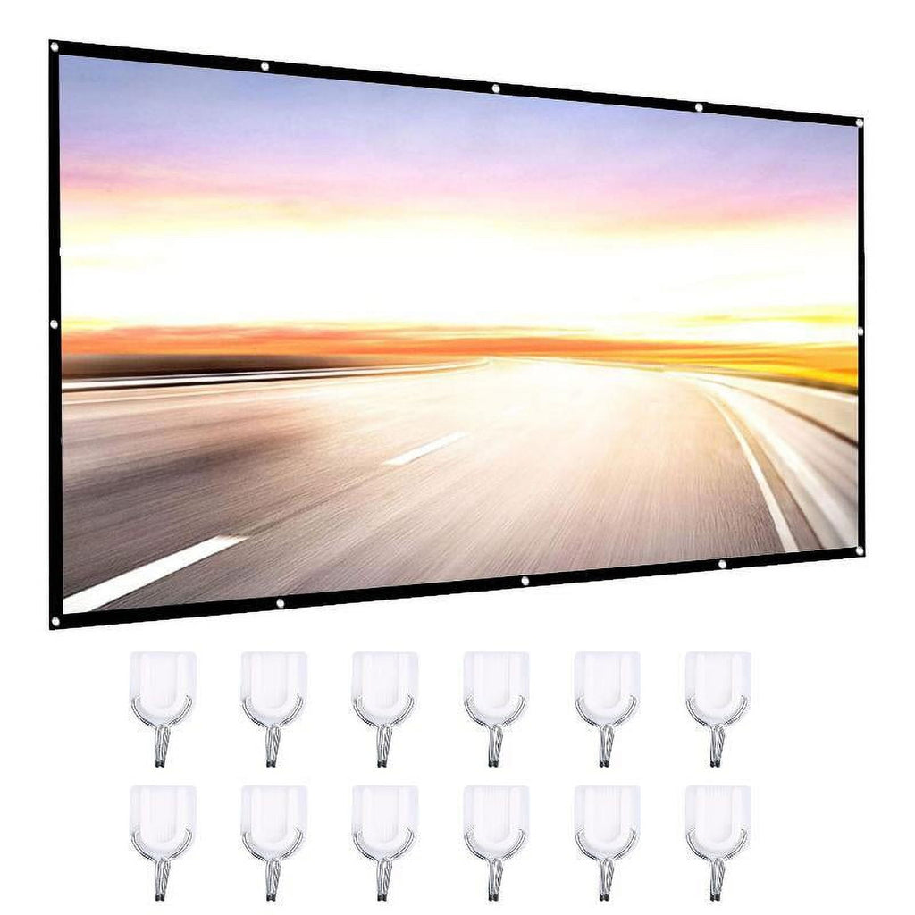 Sardfxul Projector Screen 150 inch 16:9 Foldable Anti-Crease Portable Projection Movies Screen for Home Theater Outdoor Indoor