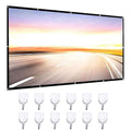 Sardfxul Projector Screen 150 inch 16:9 Foldable Anti-Crease Portable Projection Movies Screen for Home Theater Outdoor Indoor