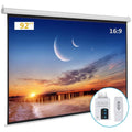 ShowMaven Wall Mount 92" Projector Screen, White, SM-G88000028