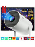 Smart Mini 4K Projector: Portable Home Theater with Auto Keystone, WiFi, Bluetooth & Apps for Bedroom & Outdoor Entertainment