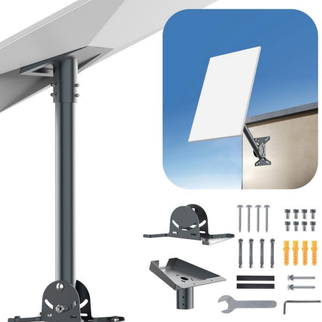 Starlink Gen 3 Adjustable Wall & Roof Mount Kit – Heavy-Duty Carbon Steel Weatherproof Base with 360° Rotation & 120° Tilt for Starlink Gen 3 Dish