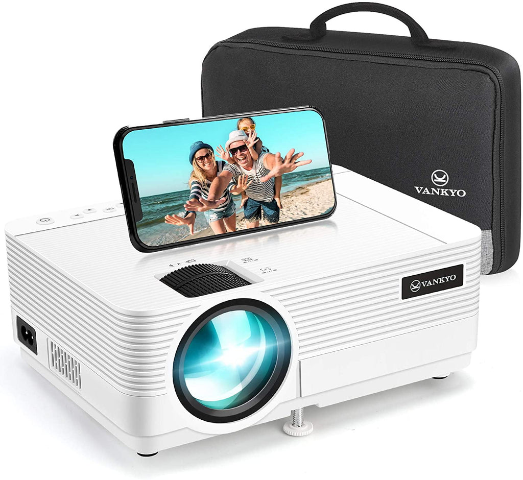 VANKYO Leisure 470 Mini Projector with Synchronize Smart Phone Screen, Full HD 1080P Supported and 250’’ Display, 4000 Lux WiFi Portable Projector Compatible with TV Stick, PS4, HDMI, VGA, TF, AV, USB