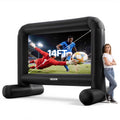 VEVOR Inflatable Movie Screen, 14 ft Outdoor Inflatable Projection Screen with Portable Storage Bag, Front/Rear Projection, Easy Set Up, Blow Up Screen for Outdoor Backyard Movie Night, Theme Parties