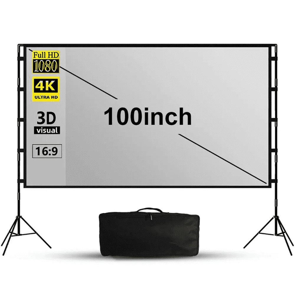 VIYODAVID Projector Screen Stand Foldable - 100 In, 16:9, Gray,ALR