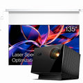 VisionMaster Max 4K Laser Projector with 150-inch Fixed Frame Projector Screen and Ceiling Mount