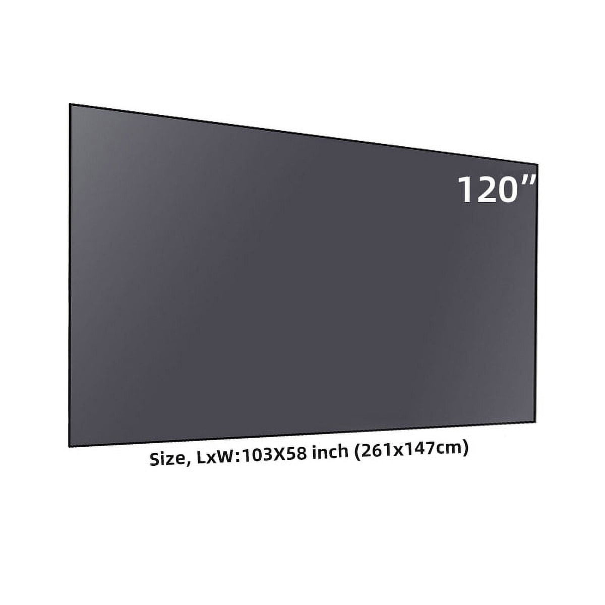 Yinzam 120inch Laser Long Throw Projector Fresnel Screen for Day Light Using, 85% Ambient Light Rejecting (ALR) Fresnel Projector Screen for Long Throw Projector