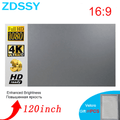 ZDSSY Wall Mount 120" Movie Indoor/Outdoor Foldable Anti-Crease Anti-Light Projector Screen, Polyester Outdoor Movie Screen For Travel Home Theater
