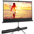 ZENY 84 Inch Projector Screen with Stand 16:9 HD Portable Outdoor Movie Screen Height Adjustable Tripod Projection Screen with Carry Bag