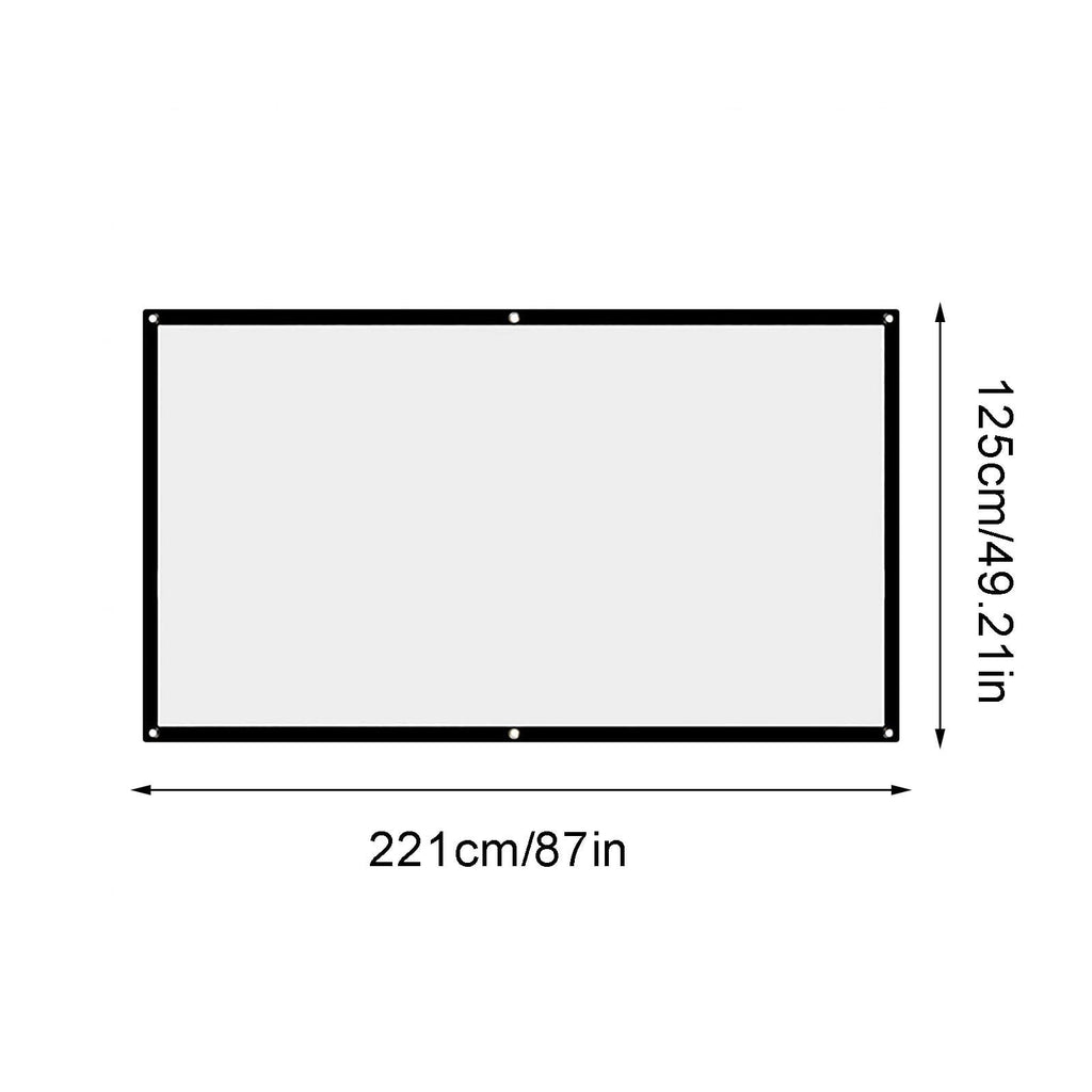 60 Inch Projector Screen,White Projector Screen,Portable Foldable Projector Screen – 16:9 HD Anti-Crease Wall Mount for Home Theatre, Outdoor Movies, Gaming & Office Presentations