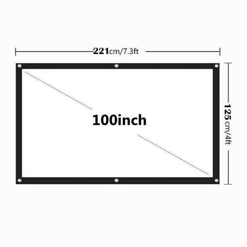 LINKPAL 60 Inch Projector Screen, Portable and Foldable Projector Screen, Double Sided Video Projector for Home, Outdoor, Office, Classroom, Wrinkle Free, Washable, Mildew Resistant