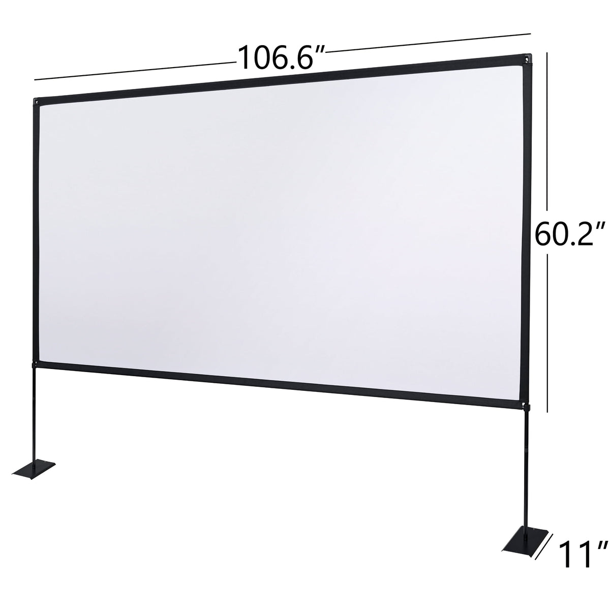 onn 120 in Portable Indoor/Outdoor 16:9 Projector Screen with Stand