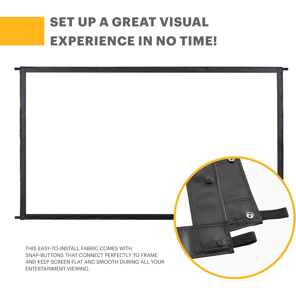 KODAK 150” Replacement Dual Projector Screen, Fast Fold Front & Rear Projection Backdrop - White