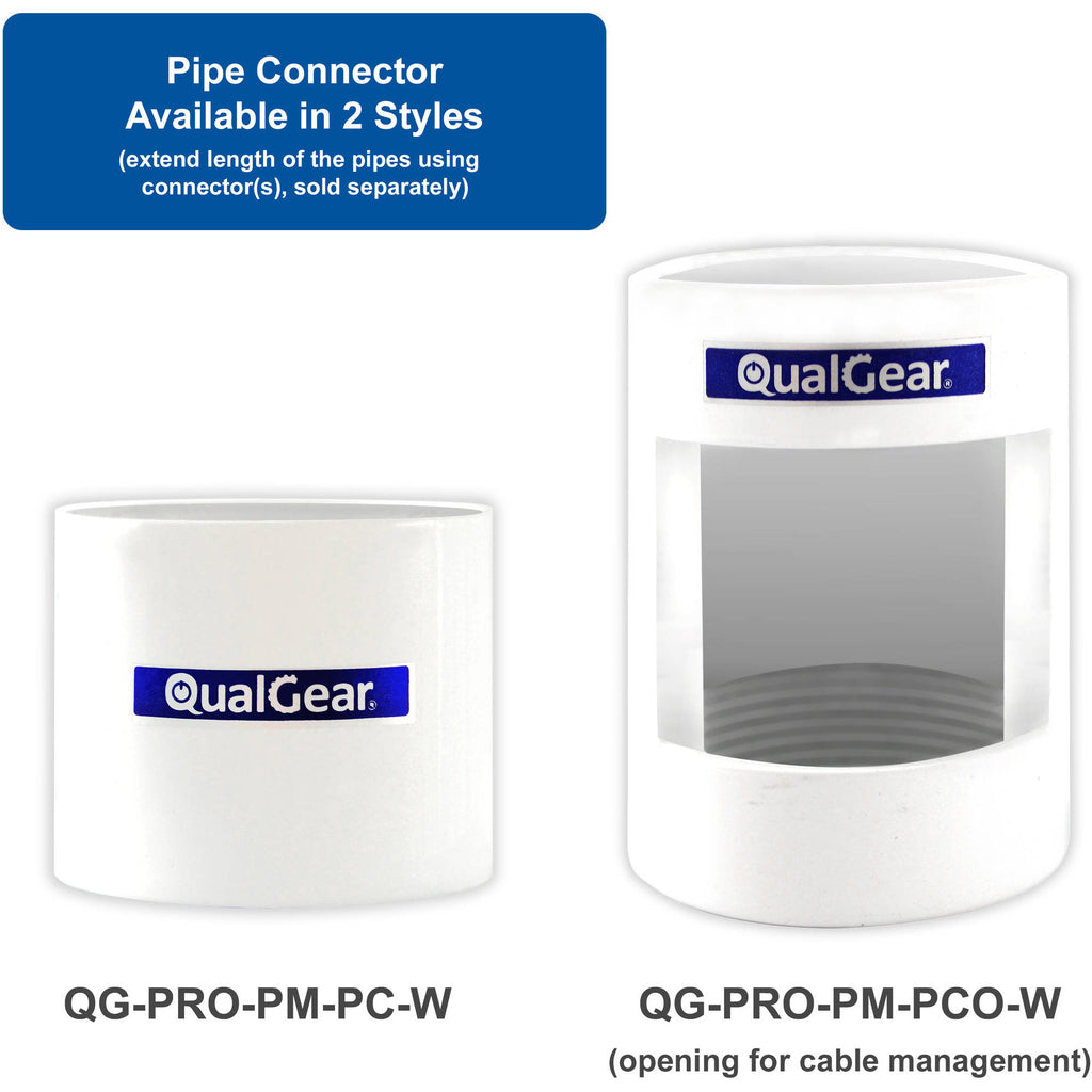 QualGear Pro-AV QG-PRO-PM-1FT-W - Mounting component (NPT pipe) - for projector - white