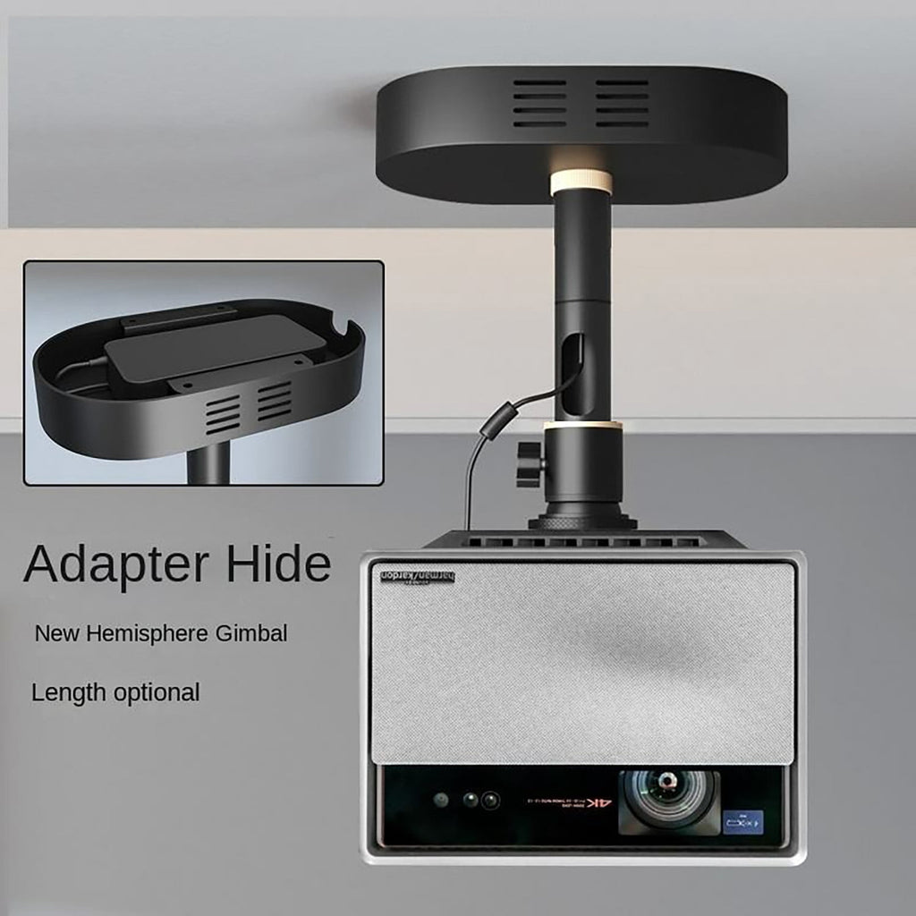 Yinzam Heavy Duty Projector Ceiling Mount Bracket, Hidden Adapter Design, 15 KG Loading Ability, Adjustable Height