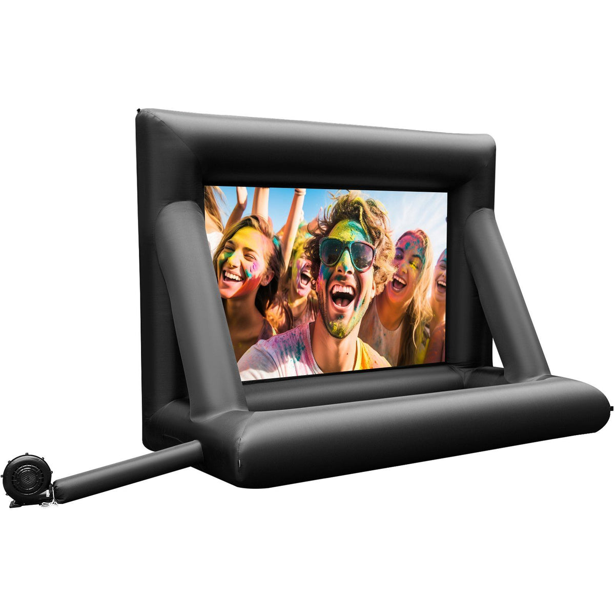 "24FT Inflatable Movie Screen for Outdoor - 360W Blower, Oxford Fabric, 288Inch Projector Screen - Portable Blow Up Screen for Backyard, Drive-in Movies"
