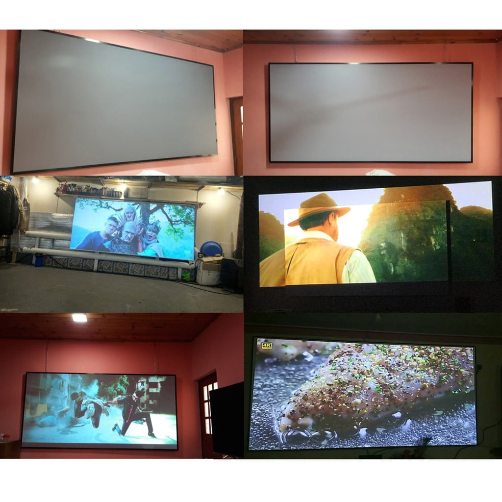 VANLOFE 16:9 Ultra HD Ambient Light Rejecting Projector Screen Portable Video Screen