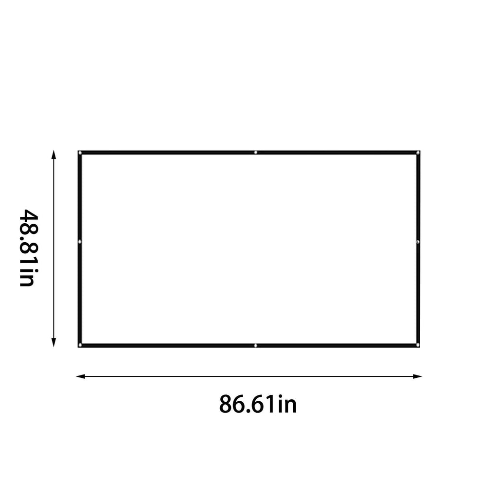 NSESSHome Projector Screen Movie Projector Screen 16:9 Foldable And Portable AntiCrease Indoor Outdoor Projection Double Sided Video Projector Screen For Home, Party,Camp