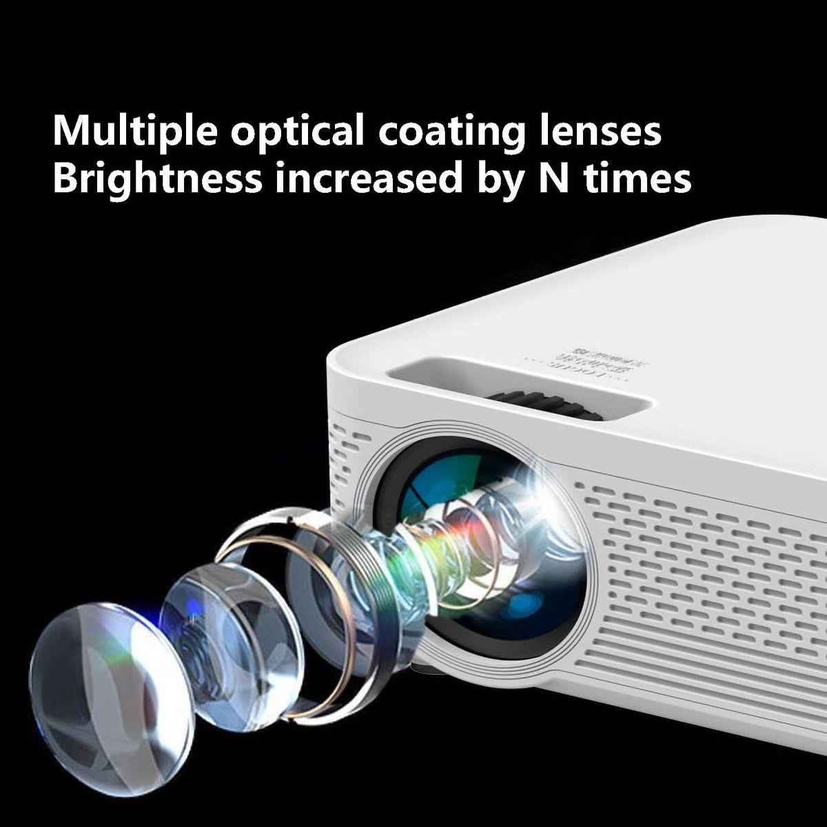 Nkmbld 4K Projector with WiFi and Bluetooth, Smart Cinema Projector with Built in Apps Outdoor Movie Projector with WiFi and Bluetooth for Home Theater Upgrade