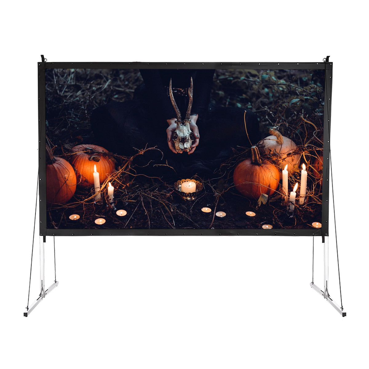 Yescom 60" Pull Up Portable Floor Projector Screen 48"x36" 1.3 Gain 4:3 HD Aluminum Case for Event