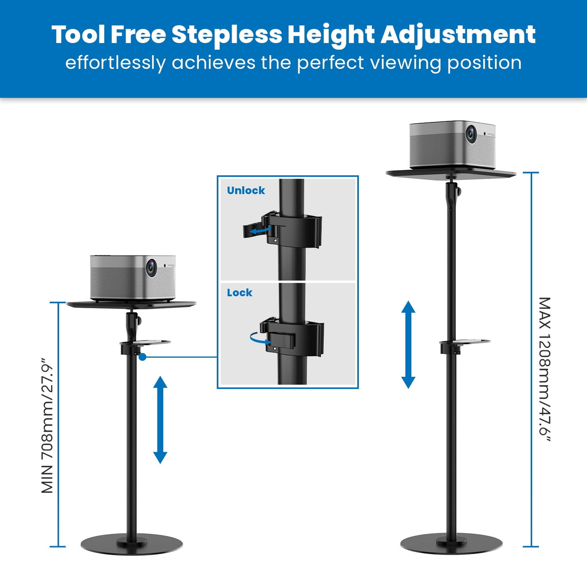 Mount-It! Dual Mount Option, Projector Stand