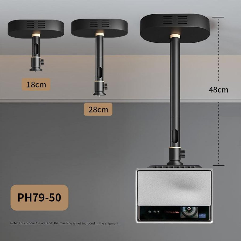 PatungKu Metal Projectors Ceiling Mount 1/4 Thread Wide Compatibility Retractable Arms and Multiple Adjustment Projectors Stand