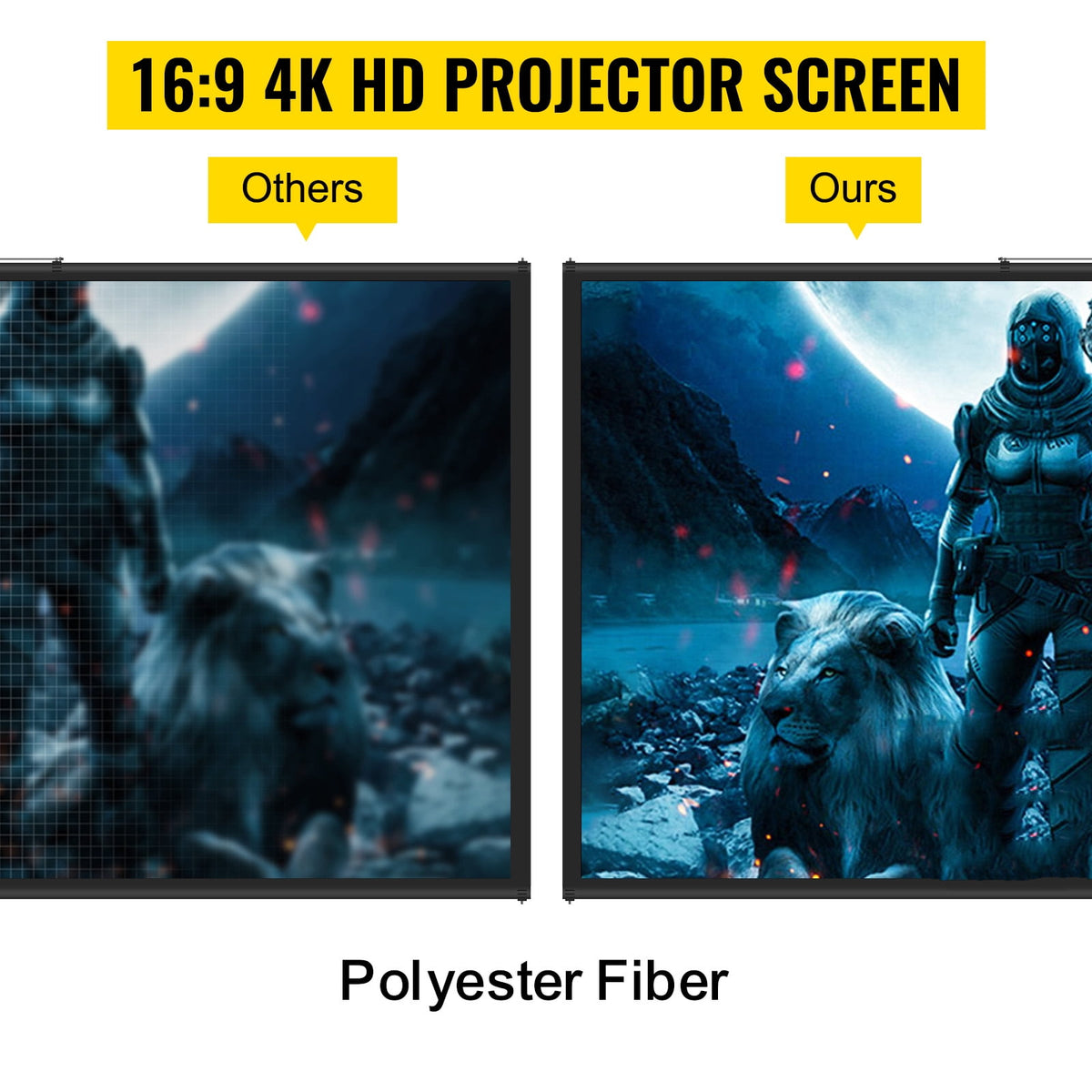 SKYSHALO 70 inch Tripod Projector Screen with Tripod Stand, DM-ABS-70