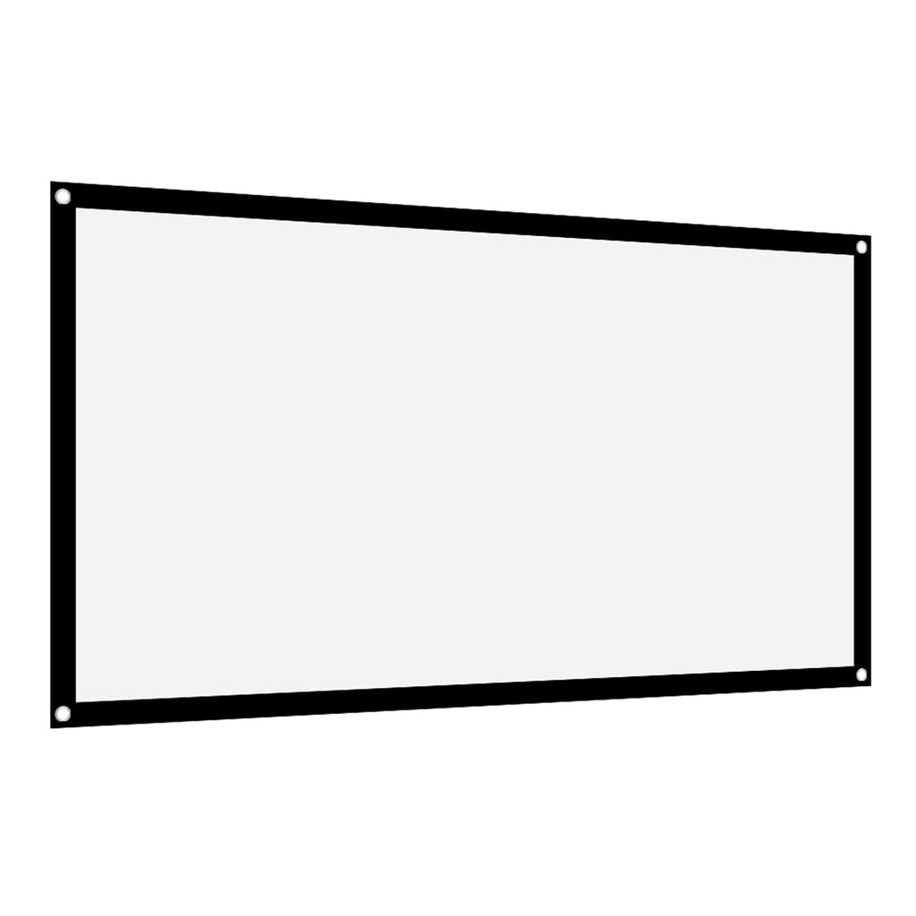 BIMZUC 40 inches / 101.6 cm 16:9 Thicken Portable Non Crease Soft White Polyester Projector Curtain Projection Screen 1.4-2.3 Meters Viewing Distance for Home Theater Indoor Outdoor