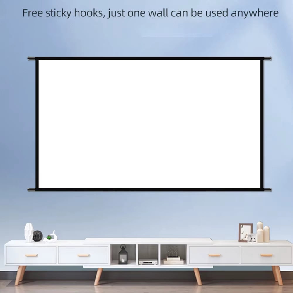 Toot shadow 100" Wall Mounted Projector Screen with Black Backing