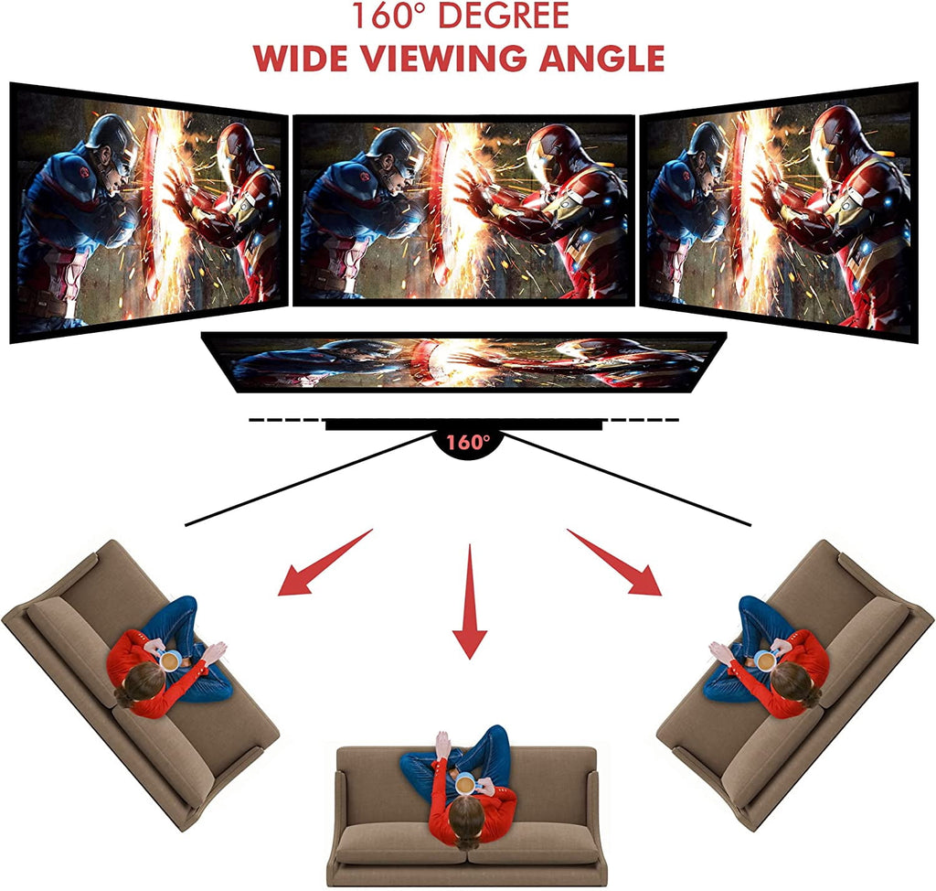 Pyle Projector Screen with Stand - 120" 16:9 HD 4K Portable Lightweight Freestanding Foldable Outdoor Movie Projection Display with Frame for Home Theater