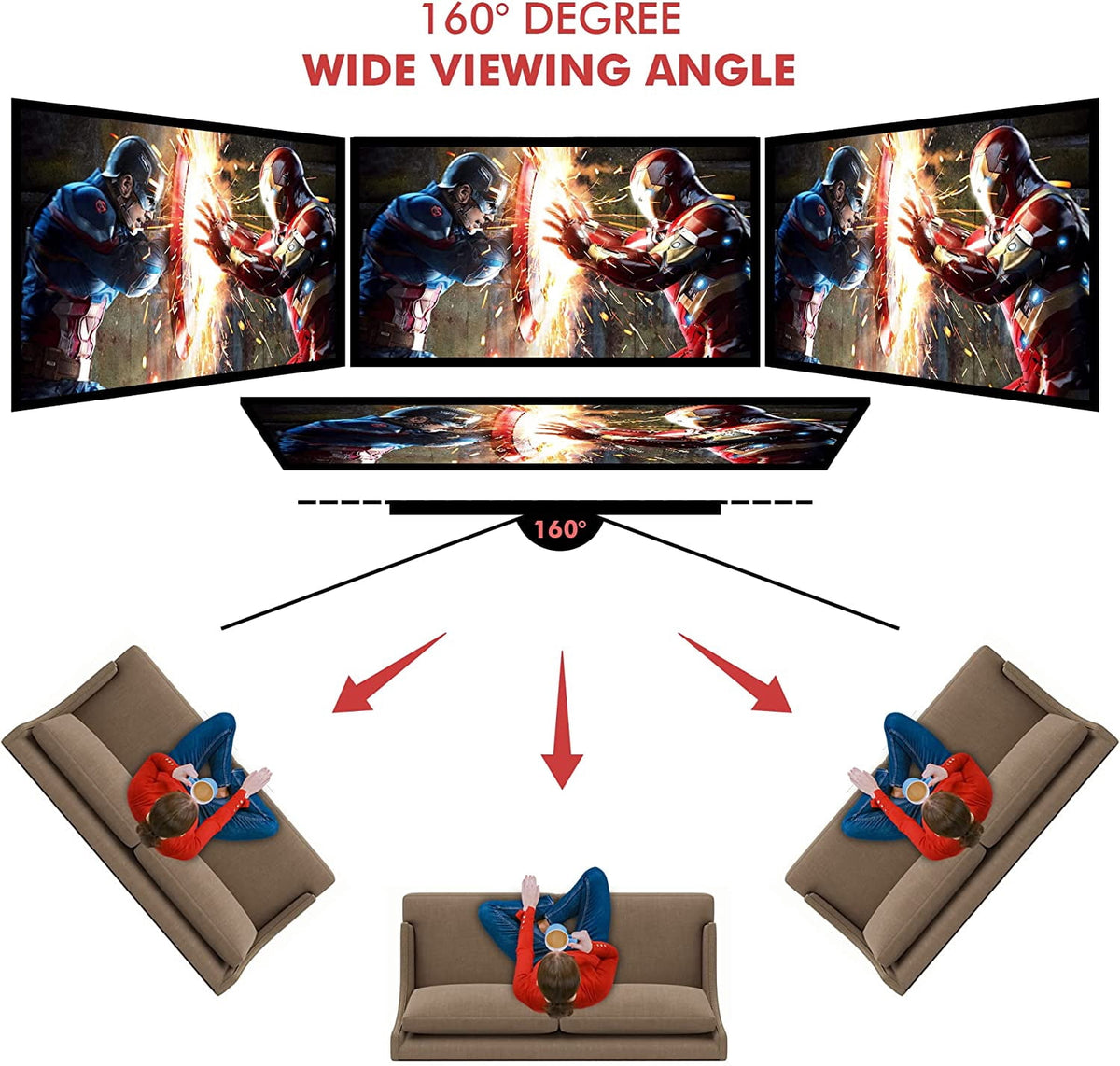 Pyle Projector Screen with Stand - 120" 16:9 HD 4K Portable Lightweight Freestanding Foldable Outdoor Movie Projection Display with Frame for Home Theater