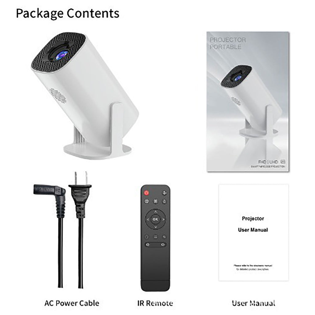 Nkmbld 4K Projector with WiFi and Bluetooth, Smart Cinema Projector with Built in Apps Outdoor Movie Projector with WiFi and Bluetooth for Home Theater Upgrade