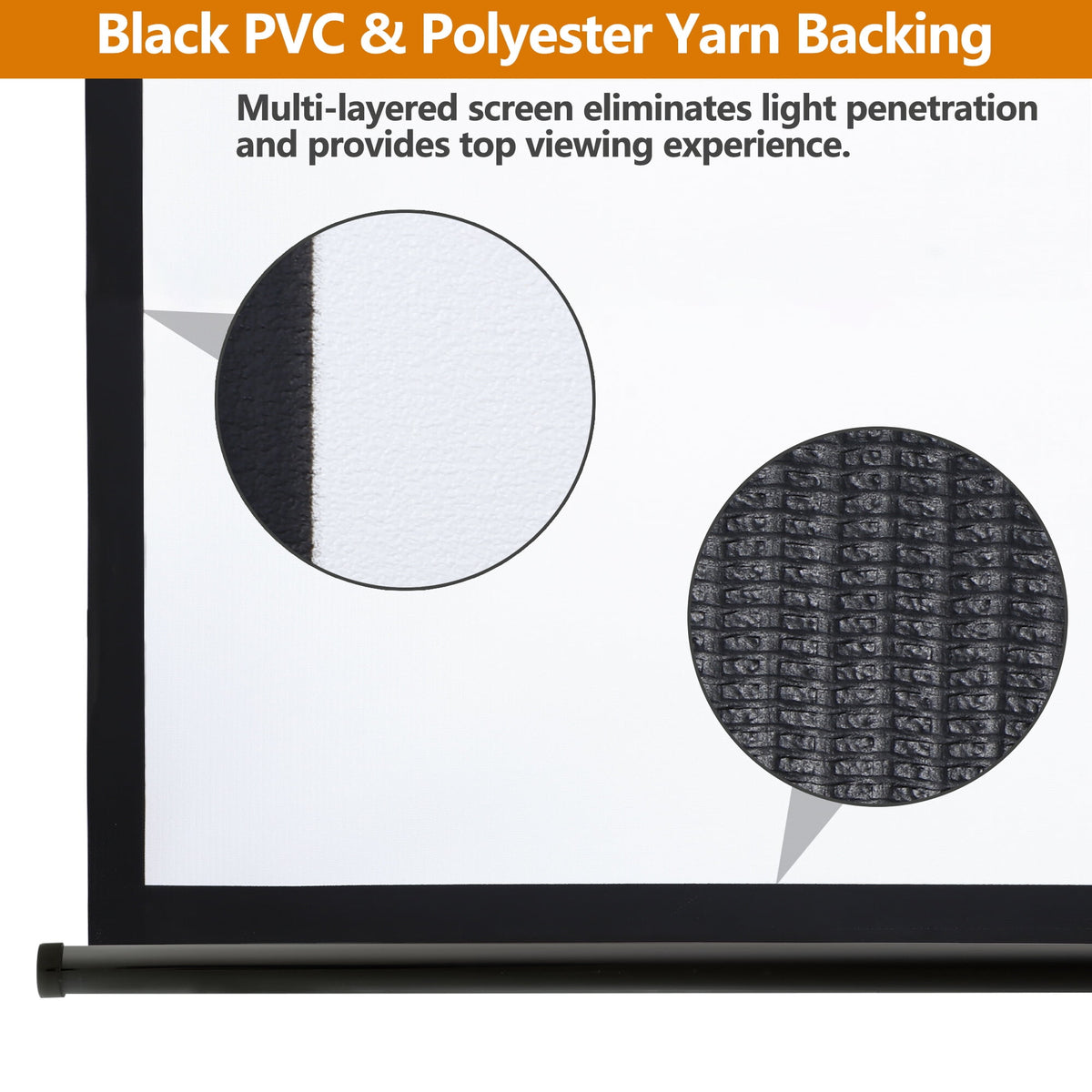 ZENY Projector Screen 100 inch 16:10 HD 4K Projections Home Theater Presentation Education Outdoor Indoor Public Display, Black